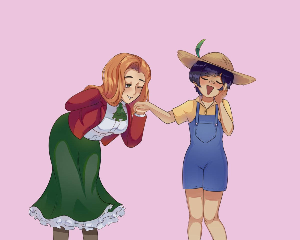 One of the first ElliDan drawings I made 😸 I still like it 

#StardewValleyElliott #ElliottxFarmer