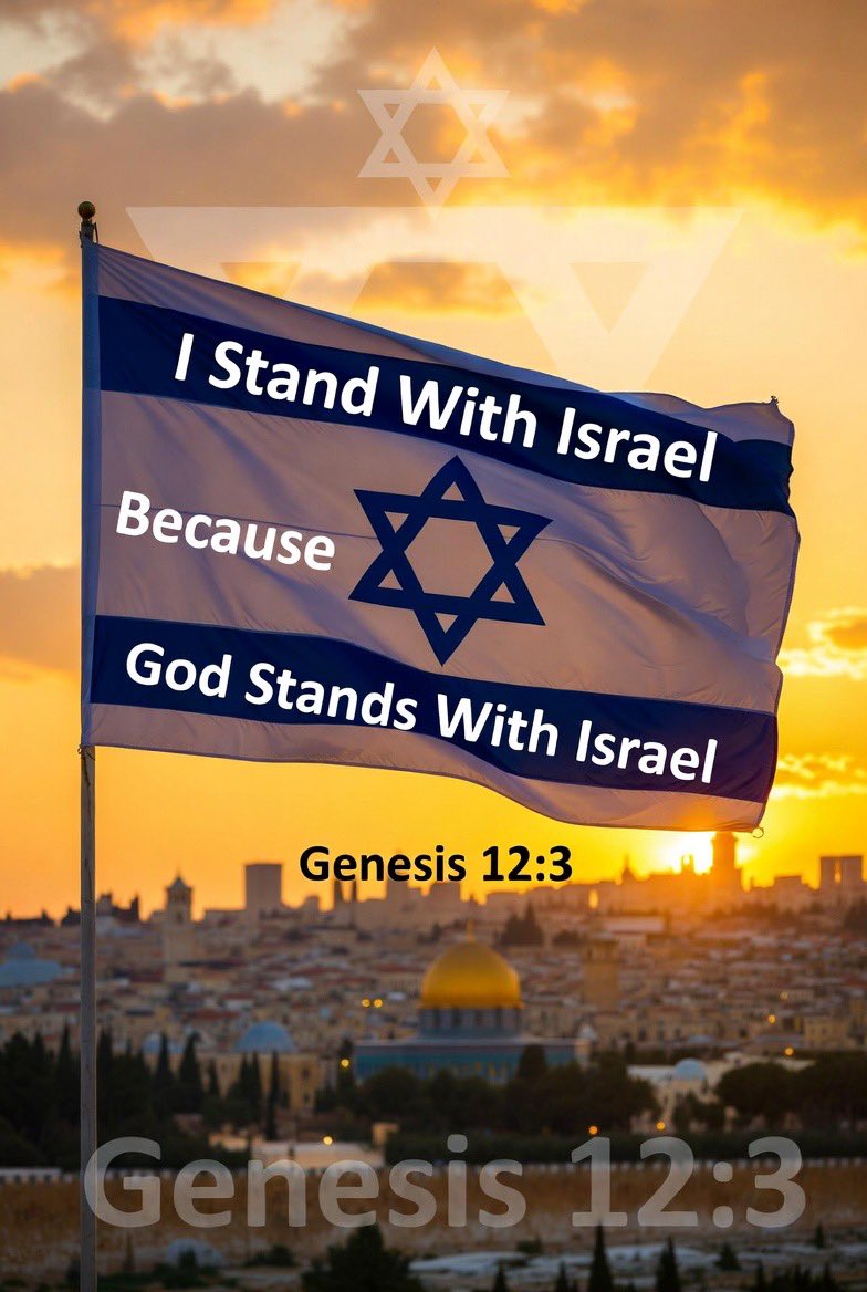 WellsJorda89710's tweet image. 🚨I STAND WITH ISRAEL—FOREVER. And here’s why: GOD STANDS WITH ISRAEL FIRST.🚨

Genesis 12:3 is crystal clear:  
“I will bless those who bless you, and whoever curses you I will curse.”

That promise was made to Abraham and his descendants—the Jewish people—through an everlasting…