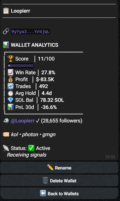 We now provide you with more detailed information in the wallet section, using the data available at the moment the signal is generated. 🦾🦾

#SolanaMeme #SolanaGems #SOLANAWHALE #SolanaEcosystem $ARSON