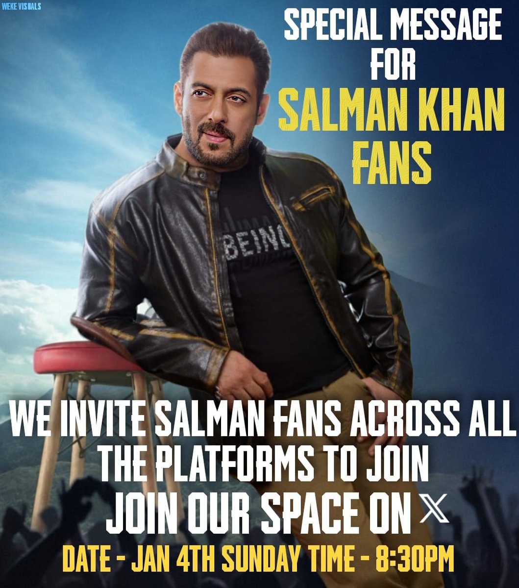 Freak4Salman's tweet photo. Dear #SalmanKhan fans, We invite you all to join a special space about Salman Khan and #BattleOfGalwan tomorrow at 8:30PM. be there in huge numbers. https://t.co/Et7Xdg6pjd