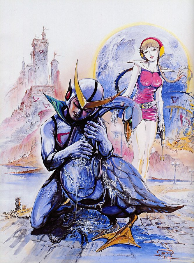 ( ﾟ∀ﾟ)ﾉ おはよー☕️

Illustration: Ippei Kuri🐕Casshan（📺1973）