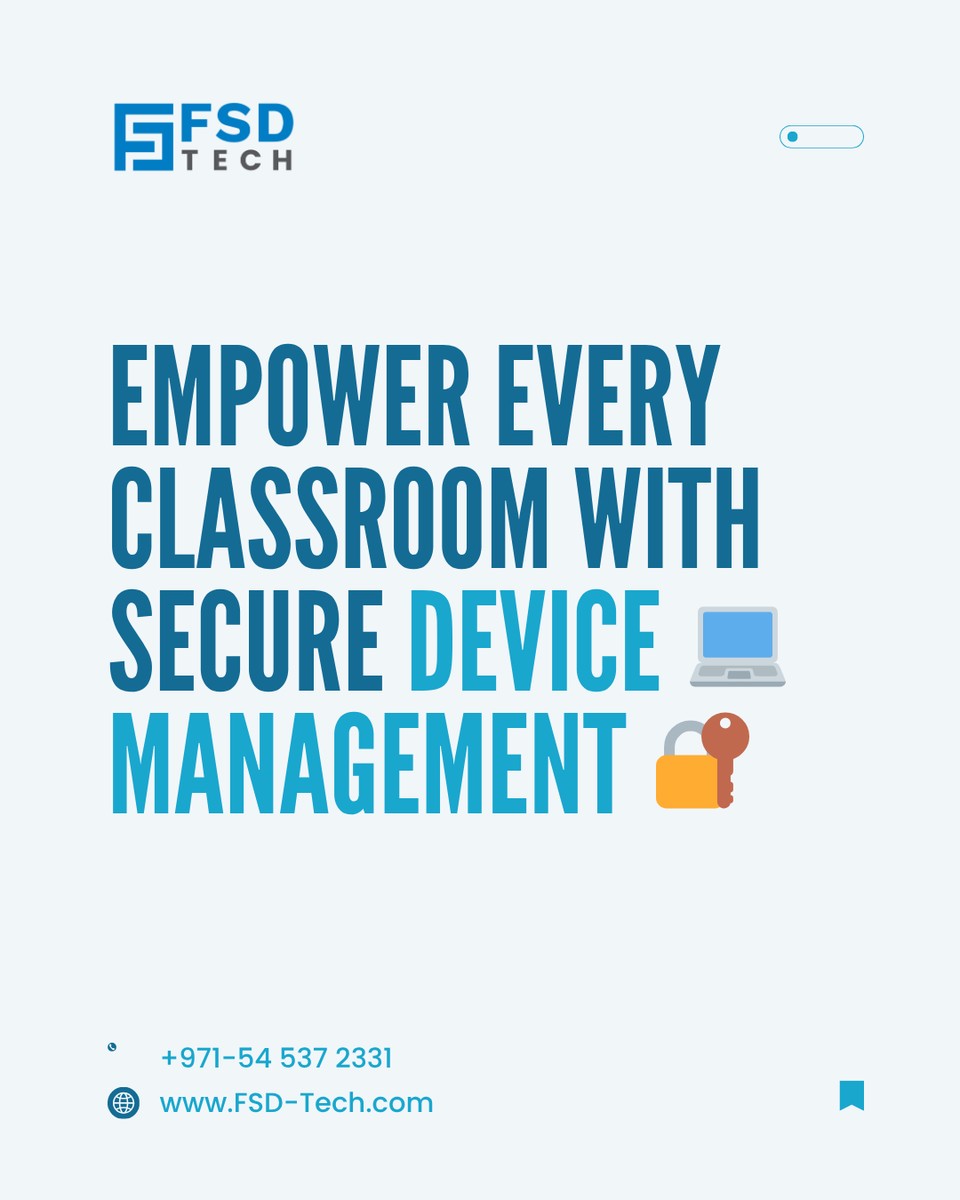 FsdTechnologies's tweet photo. 🎓 Secure BYOD And Shared Devices Without Compromising Privacy.

Miradore EMM Keeps Classrooms Compliant And Devices Ready.

📖 Read the Full Blog: https://t.co/GVSuPuN2Wk 

#MiradoreEMM #EdTechSecurity #BYODManagement #EducationIT #FSDTech https://t.co/yj8FSJcer4