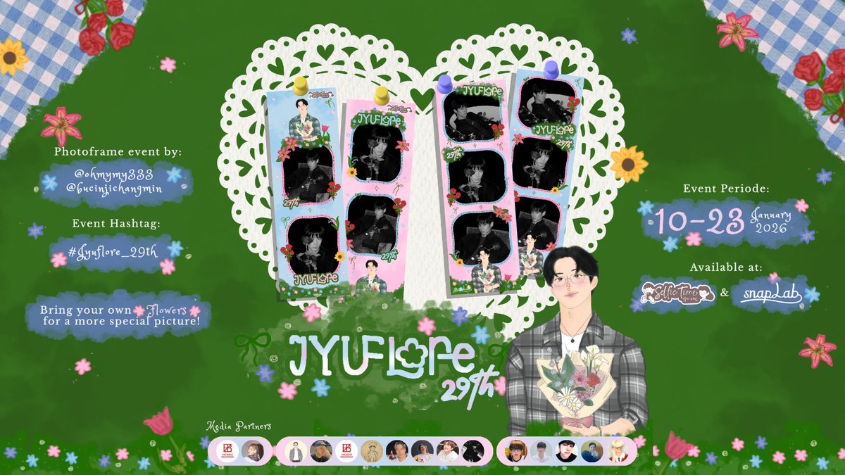 Surrounded by flowers, celebrating
JYUFLORE 29th 💐 #주연 #더보이즈 

#JUYEON’s birthday photoframe event by <a href="/ohmymy333/">siha ;༊</a> &amp; <a href="/bucinjichangmin/">˙ᵕ˙</a>
🗓 10 - 23 January 2026
📍 Selfie Time &amp; SnapLab

kindly bring your own flowers for a more special picture, tag us and use #JYUFLORE_29th 💐