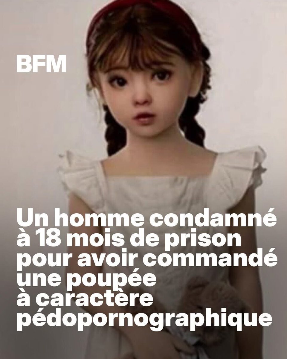 Deux poids, deux mesures, un scandale d'État.

Aix - achat d'une poupée sexuelle SHEIN 18 mois de prison hier

Albi - 19 hommes arrêtés après avoir eu un relation sexuelle payante avec une enfant placée 500 euros d'amende, en septembre.

Ça c'est la réalité

PAS UN ENFANTS DE +