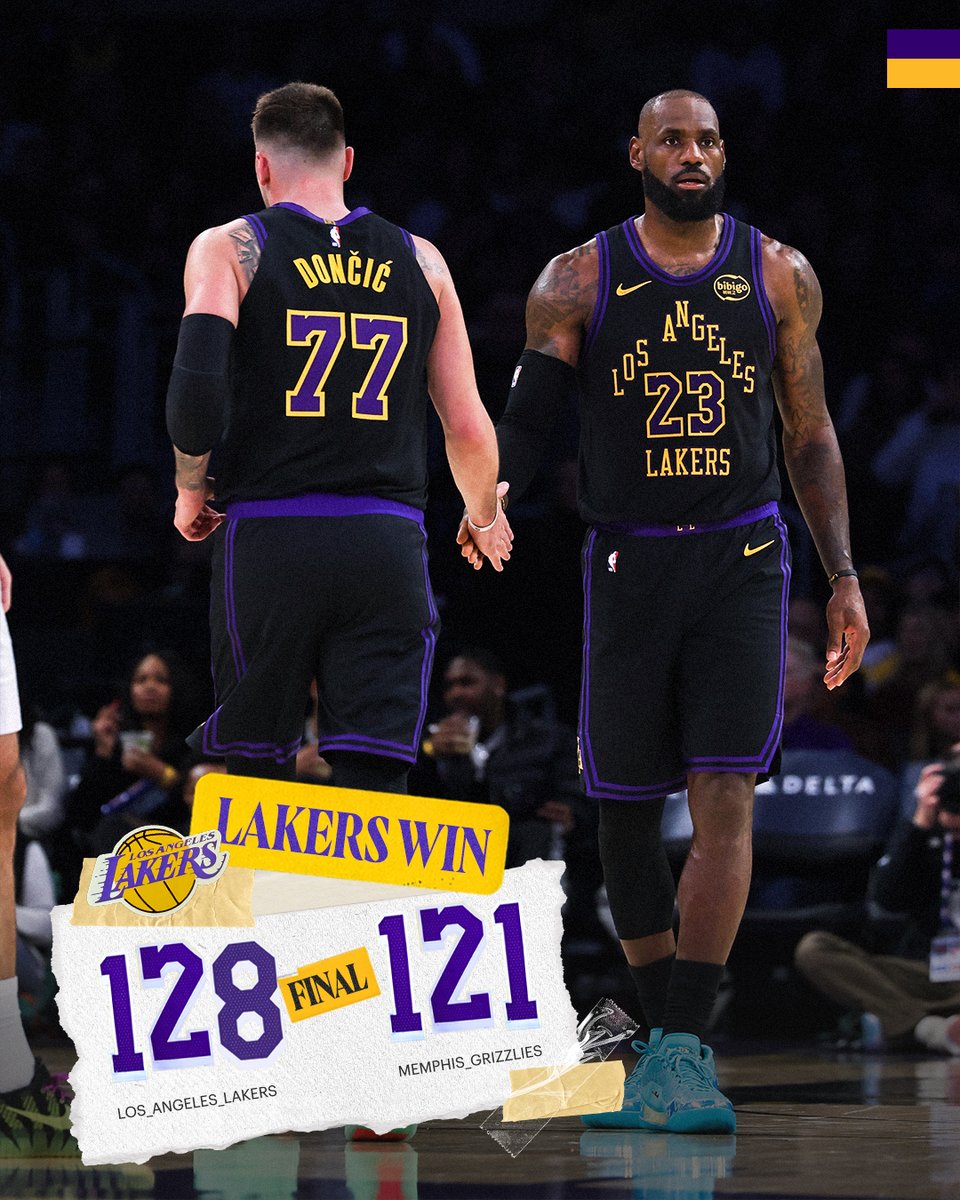 Lakers's tweet image. Secured the W 🔒