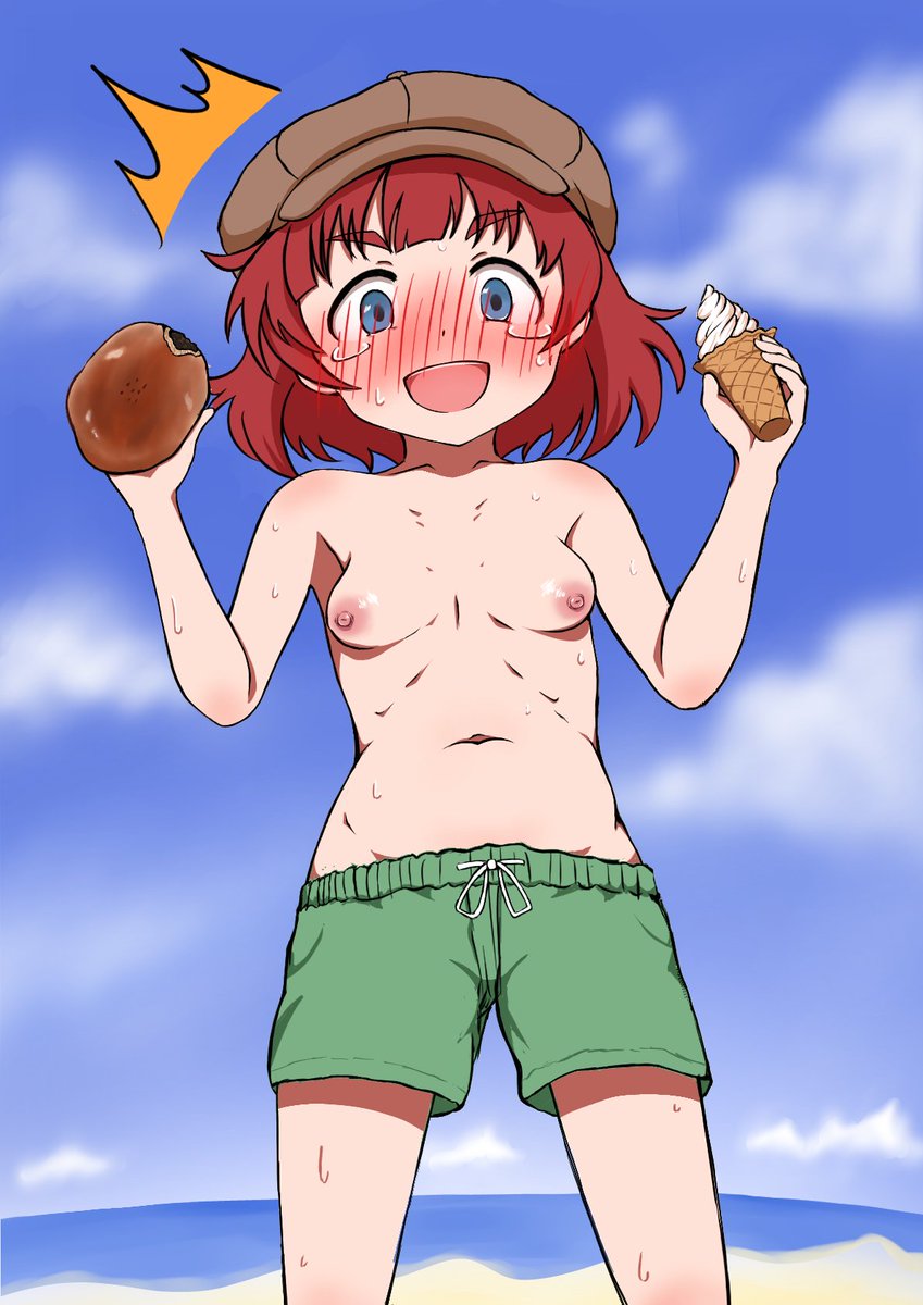 リク絵2つ目❗️
潜入捜査と称して男水着チャレンジ中に、意外とバレない(と本人は思っている)ので油断してたら
偶然プロデューサーと鉢合わせてしまい慌てる安斎都ちゃんです❗️❗️ 