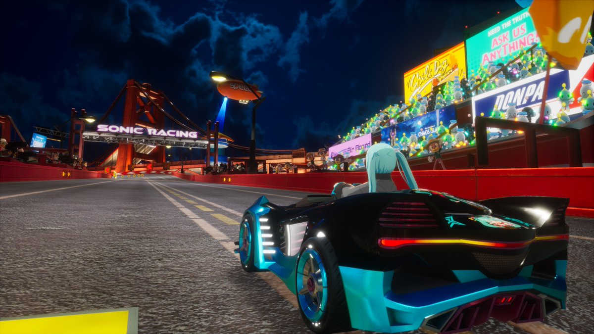 FutureSoundStar's tweet image. Hate waiting but least I got some good angles with this neat car!
#SonicRacingCrossWorlds