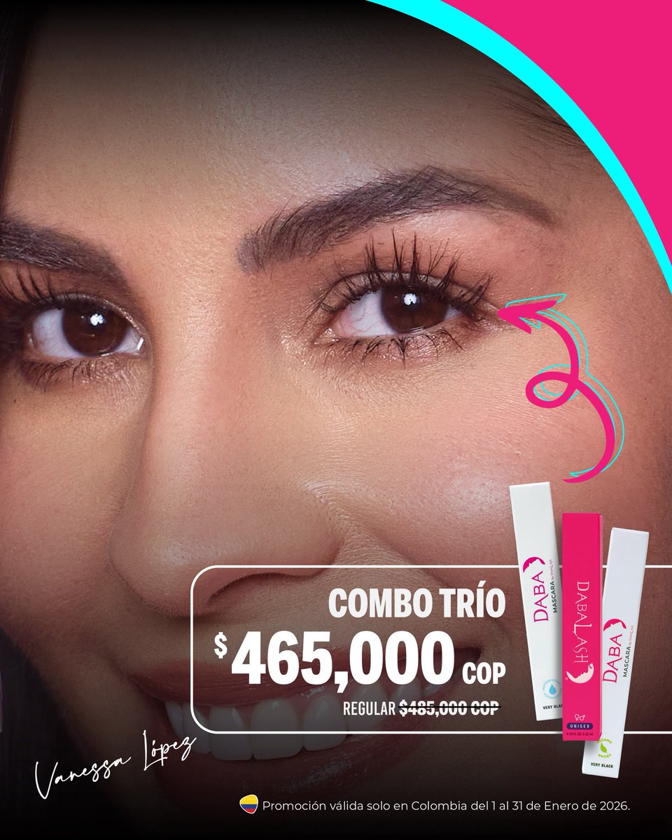 dabalash's tweet image. Tu propósito más fácil que nunca con el Combo Trío Dabalash en promoción 🤩🤩🤩

Empieza a lucir radiante y ste 2026 con pestañas naturales y largas ✨

Solo ingresa a Dabalash.com y pide tu Combo trío o mándanos un mensaje y te ayudamos 🛍️🛒 

#dabalashSiemprecontigo…