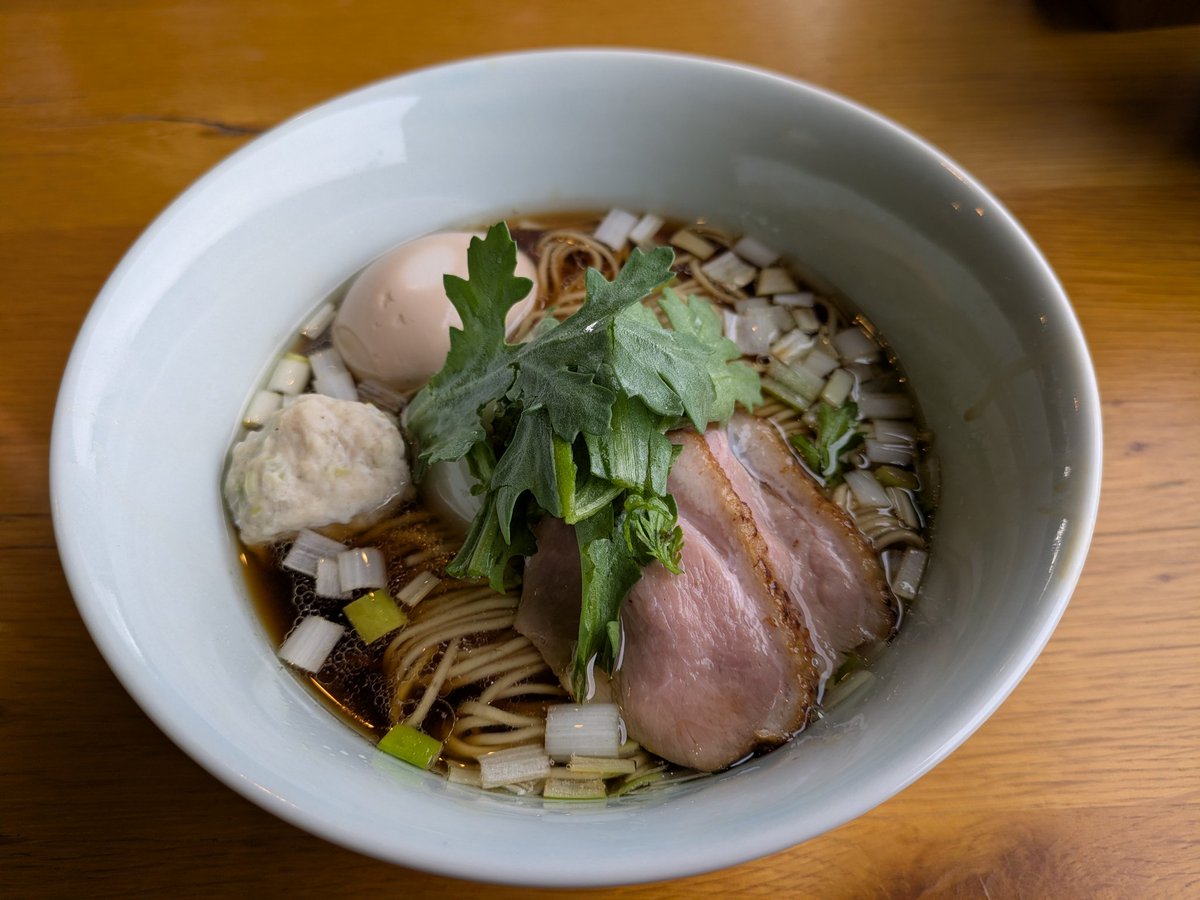 麺屋 㐂色　鴨そば味玉