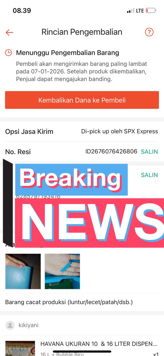 bonibitz's tweet photo. @ShopeeID KENAPA KEPUTUSAN PENGEMBALIAN DANA (TANPA BARANG) INI MENJADI KEWENANGAN SEUTUHNYA SHOPEE? KAN INI BARANG PENJUAL, PENJUAL MASIH PUNYA HAK TERHADAP BARANG TERSEBUT! 

LO KAN UDAH ADA FITUR "KEMBALIKAN DANA KE PEMBELI" YANG MANA INI HARUS BERDASARKAN PERSETUJUAN PENJUAL! https://t.co/CvDDpXK63Z