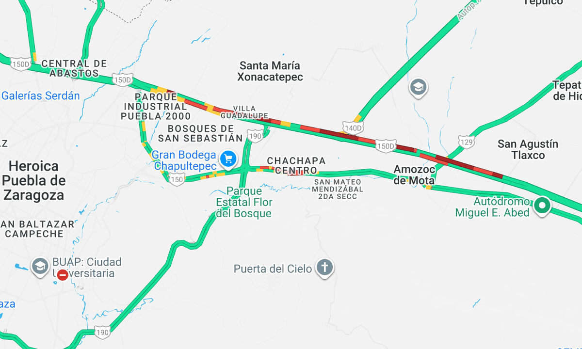 SaMonitoreo's tweet photo. @CAPUFE Buenas noches, nos pueden dar informacion acerca del tramo Amozoc-Puebla del Km. 134 direccion Puebla https://t.co/9NNwWpvzrK
