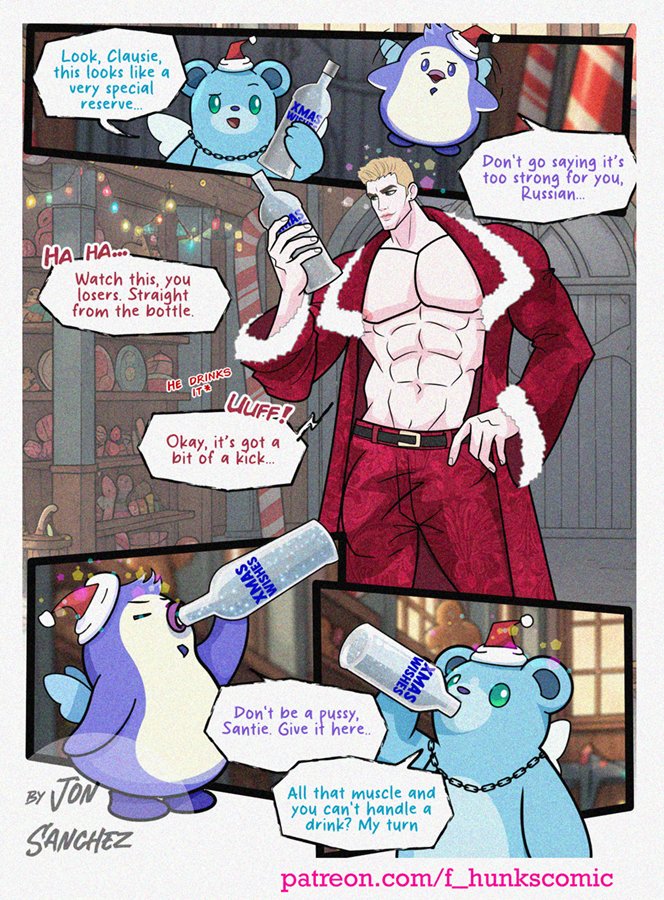 f_hunks's tweet photo. Last Christmas santa get's fucked...🎶🎵

Page 01,02 &amp; 03  
-Full in patreon   
#NSFWTwt #BLart #GayComics #PatreonArtist #EroticArt #SpicyArt #bara #baracomic #baraart #baraartist #onlyfans #kpop #kpopgay https://t.co/mf8xlfeAHl
