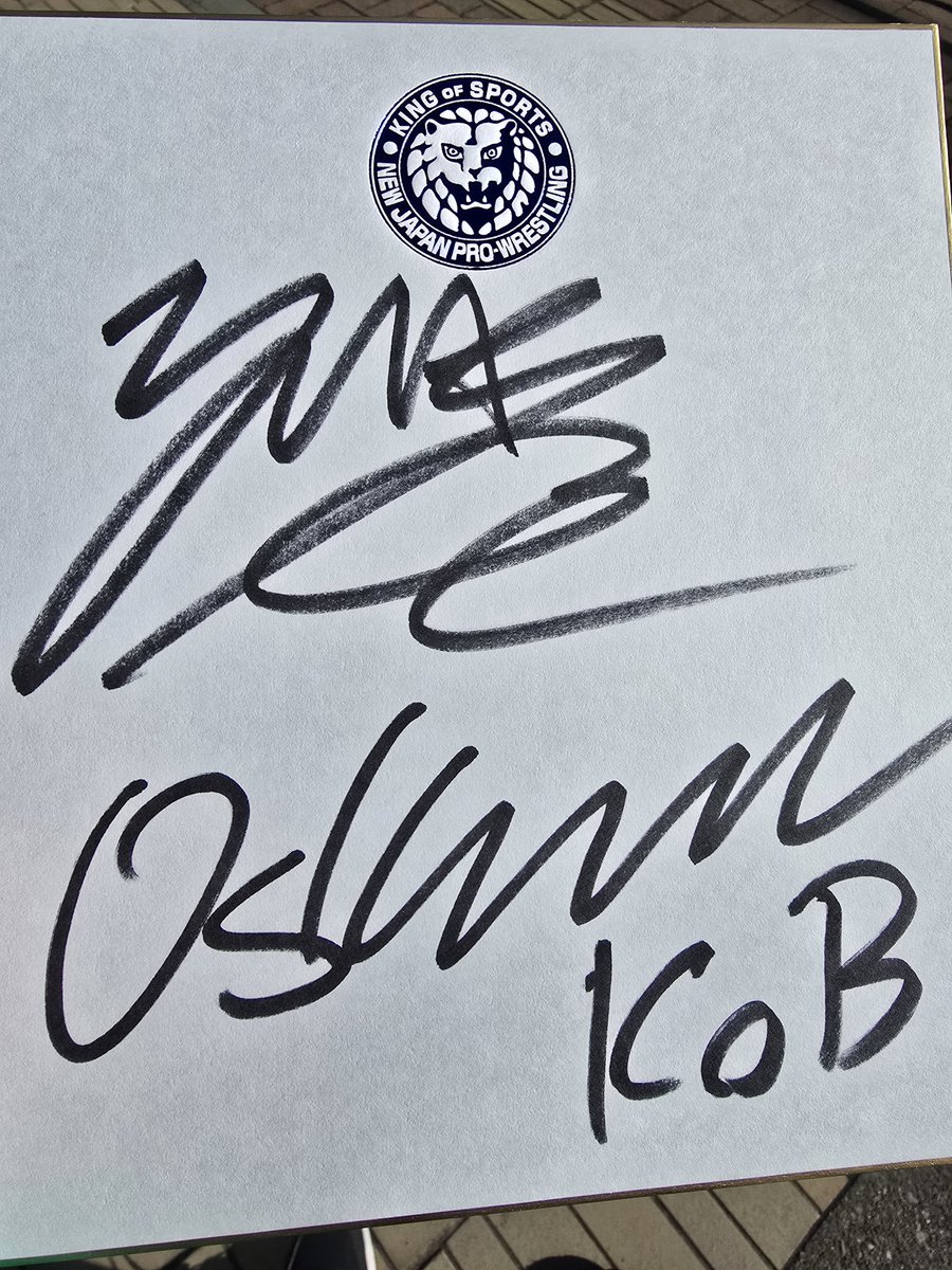 新日本プロレス大サイン会。 Yuto-Ice＆OSKARのサイン #njwk20