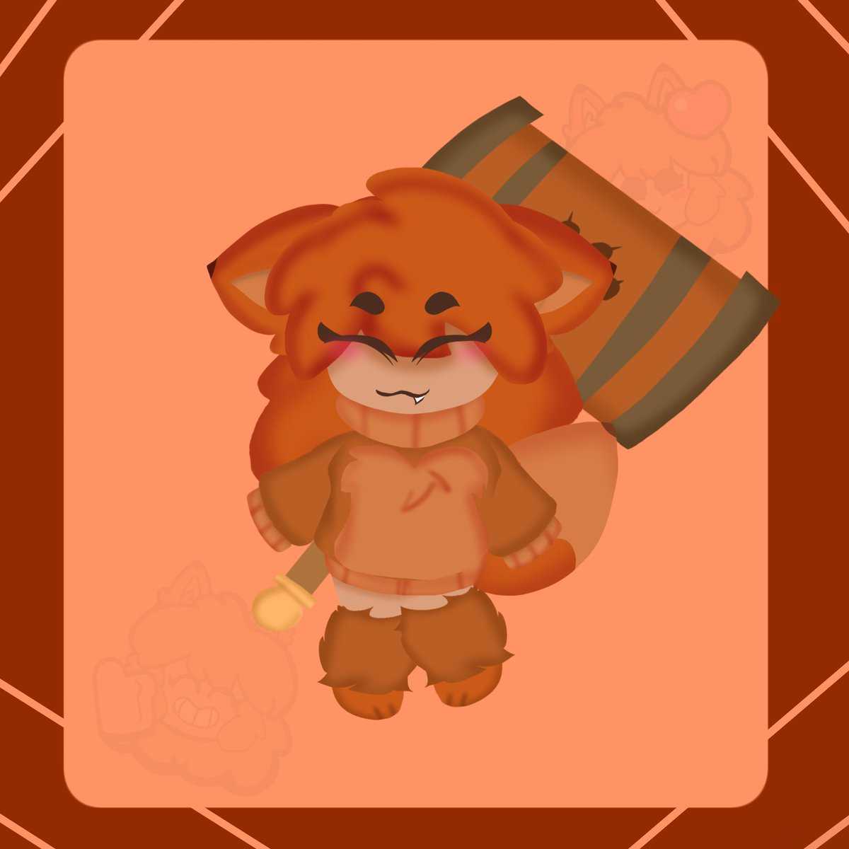 Mini foxlyn 🧡
#ValeCH #Foxlyn #FoxlynBS #Brawlstars #BS #Brawlstarsoc #art #drawing #digitaldrawing #chibi #hammer #fox