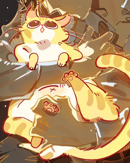 'cat. the reason i haven't given up yet.' joining #cspcontest46 with cats theme!! i think of cats as hope. fo someone, cat may be the light of their life. app: clip studio paint