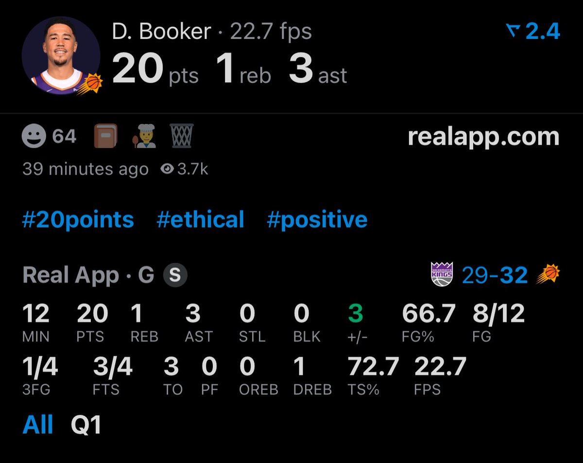 LegionHoops's tweet photo. DEVIN BOOKER 20-POINT FIRST QUARTER. SHEESH.

(via @realapp) https://t.co/9WBOu78yej