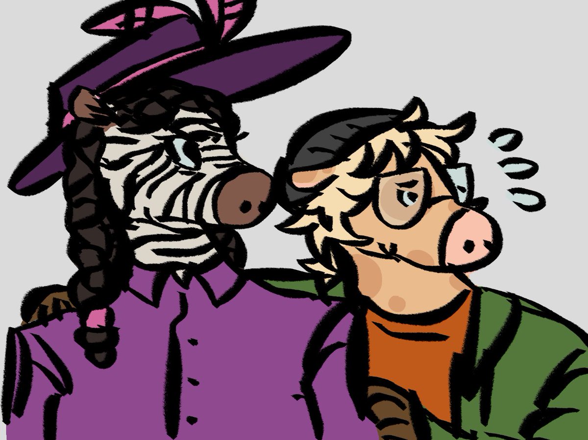 lps468's tweet photo. zizzy and pony #piggyroblox #piggyfanart   i found a new brush i like https://t.co/n2HJKS1jfs