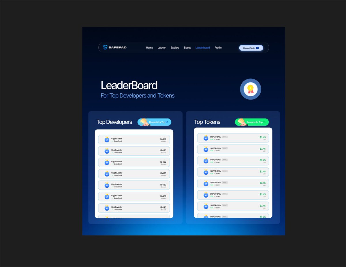 Leader board ui 

💫
