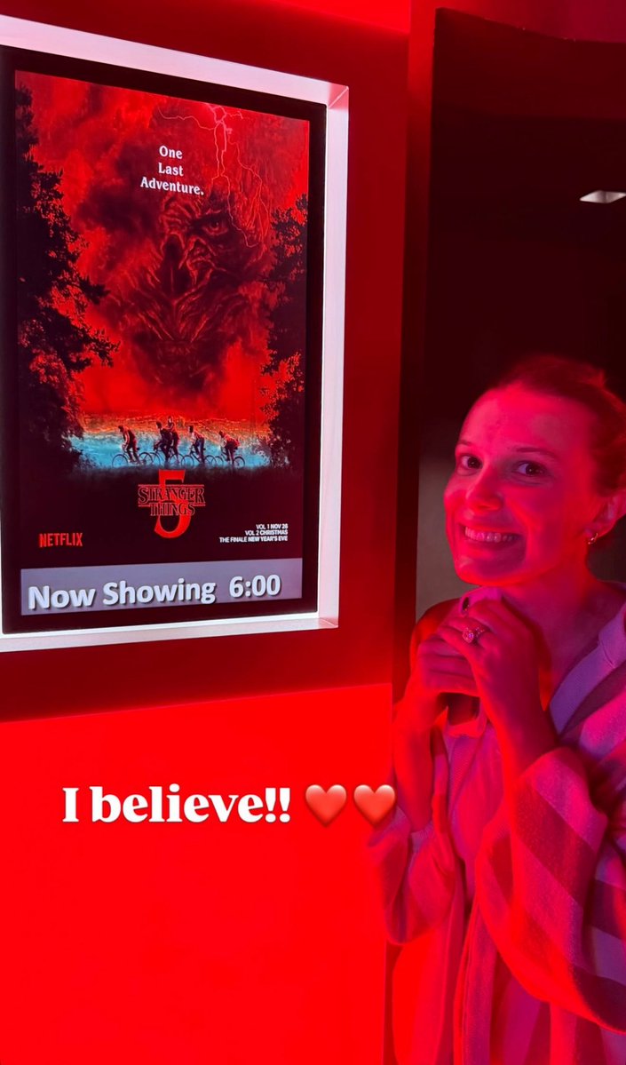 PopBase's tweet image. Millie Bobby Brown’s husband, Jake Bongiovi, shares new Instagram story:

“I believe!! ❤️❤️”