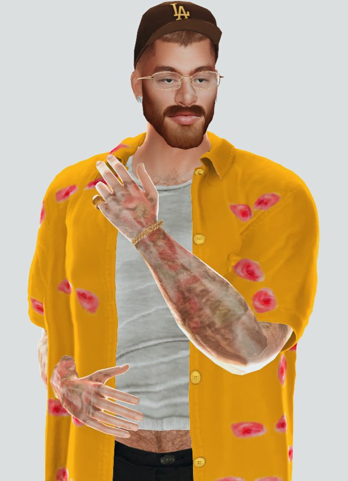 raj rosya. this remake was needed! plus in my game he is a local tattoo artist.
