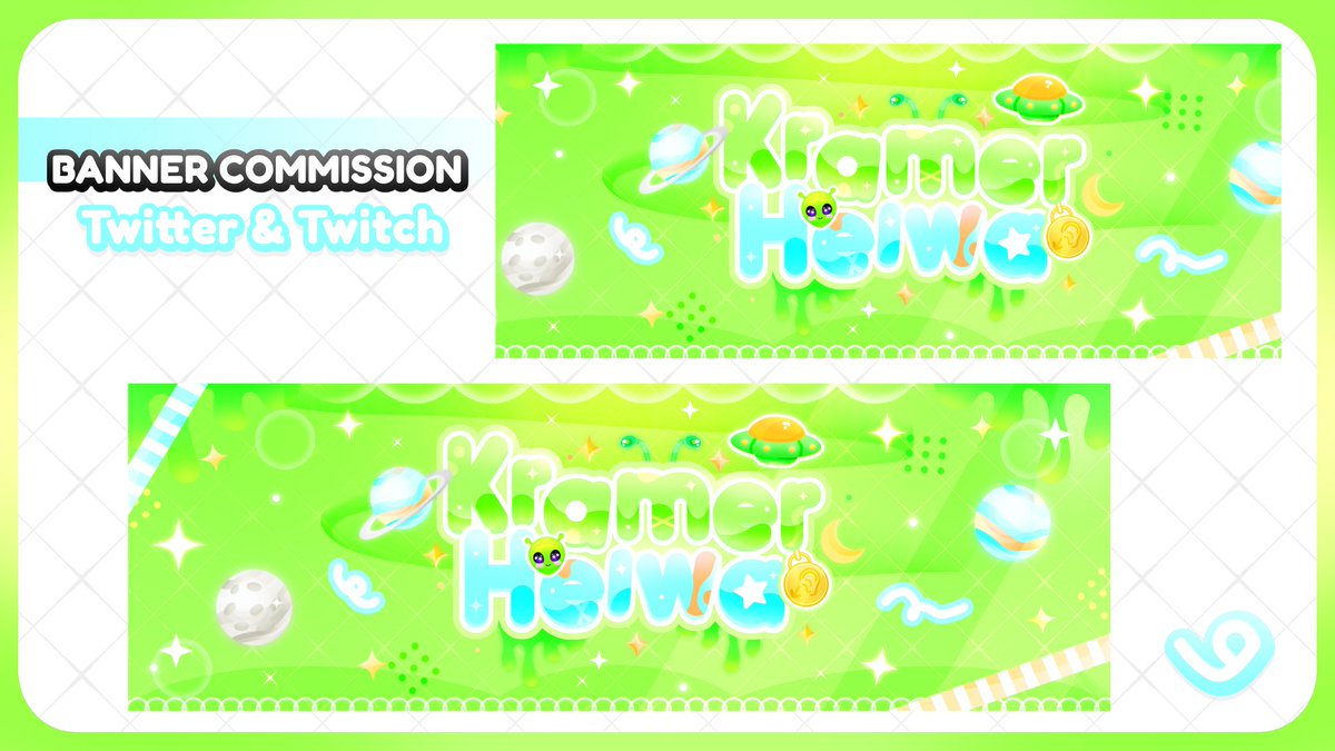 ꒰ Custom Banner Commision! ꒱ ✦
     ୨୧  _– ︶︶︶︶︶︶︶︶ –_ ୨୧
 →𝒻𝑜𝓇 @KramerHeiwa

𖹭  + ↻ appreciated so much! ⊹ ࣭  👽🛸
╰ 🏷️ ▸ prices &amp; info: vgen.co/afaybby 

-- #jayjscomms #VGenOpen #VtuberAssets #VTuberUprising #VGenComm