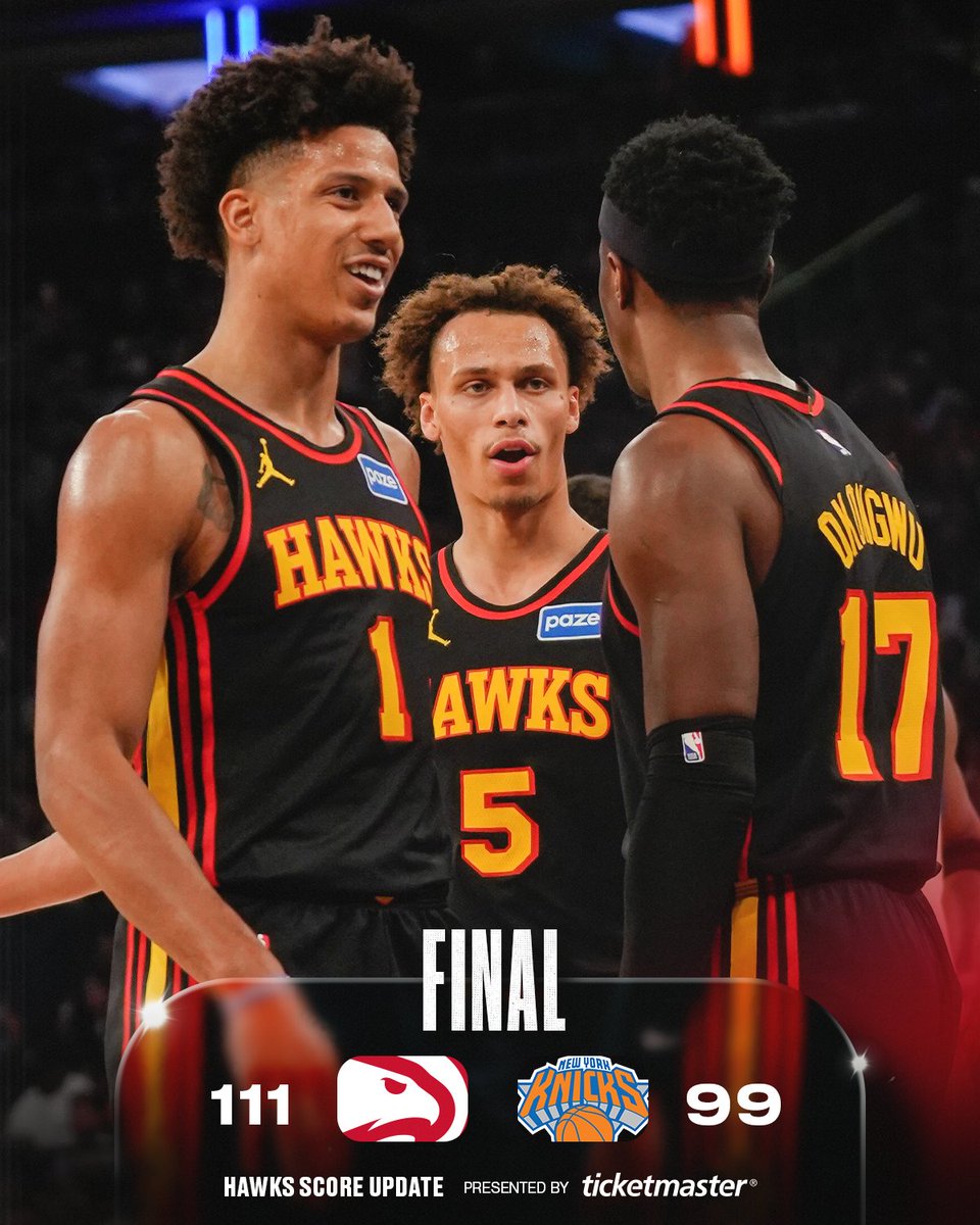 ATLHawks's tweet image. 1-0 in 2026! 😁