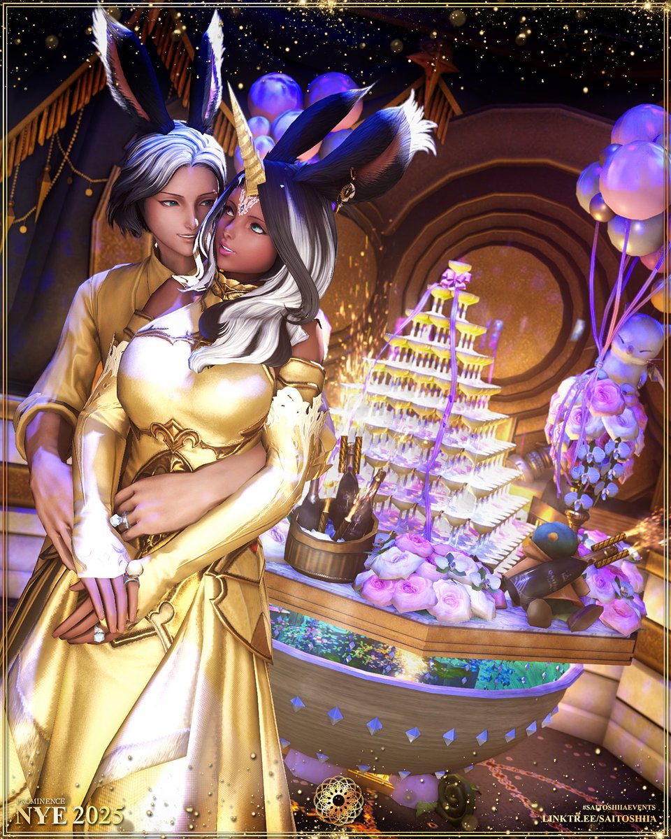 We welcomed 2026 together with so much love &amp;  friends!
Irl I even put on a good dress and heels! We saw spectacular views and fireworks.

📸 Juniper
#saitoshiiasnaps <a href="/saitoshiia/">Saitoshiia</a>
#ヴィエラ #ヴィエラオス
#GPOSERS #Viera #FFXIV #FFXIVScreenshots #EorzeaPhotos #FF14 #ffxivgposers