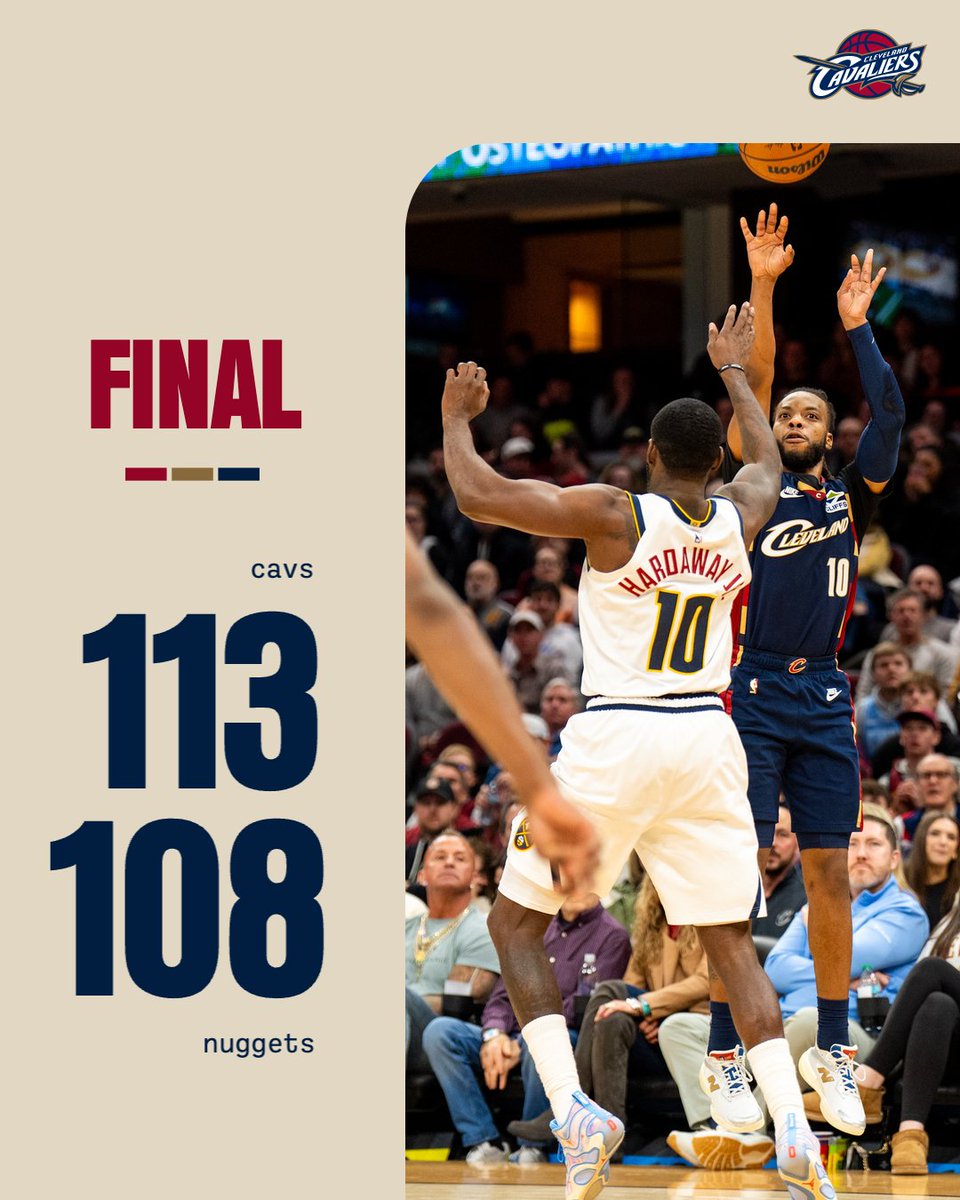 cavs's tweet photo. Starting off 2026 with a DUB. #LetEmKnow

📊 HIGHLIGHTS &amp; STATS: https://t.co/YLA0v17hZR https://t.co/m8fDHPV4XI