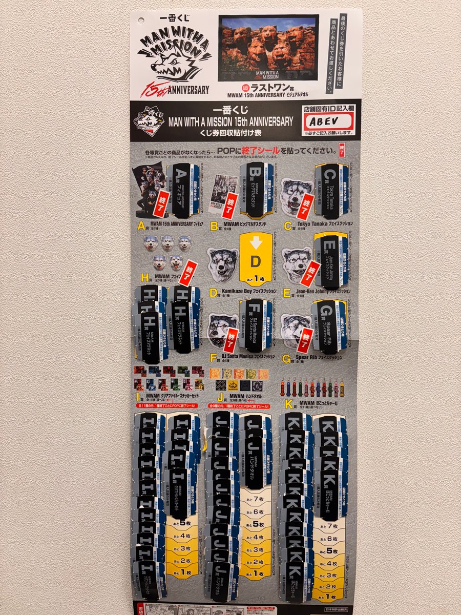 MWAM 一番くじ C賞D賞E賞F賞G賞フェイスクッション