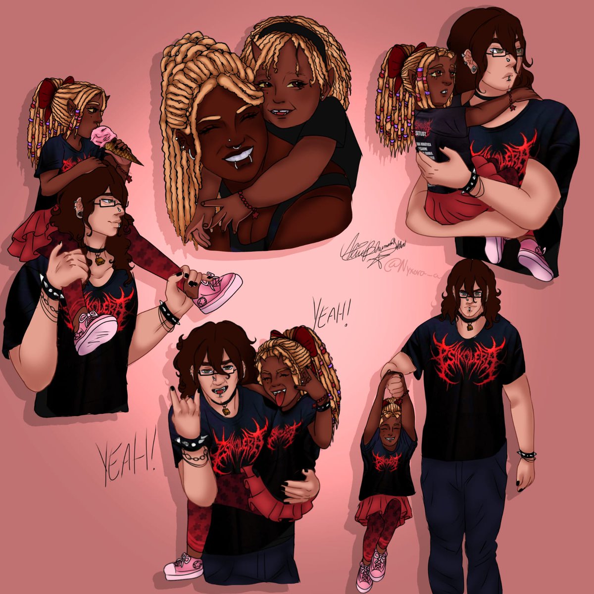 Nyxora_a's tweet image. Depois do hexatombe, eloy, kemi e Dandara, vivem felizes no Apocalipse, cuidando da filinha anticristo deles💕💕

Em breve arte dela com o irmãozão Juan!! 😋
. 
. 
. 
#HEXATOMBE #Hexatombefanart #lena #kemi #lenoy #keloy #eloy #Ordemparanormalfanart  #OrdemParanormal