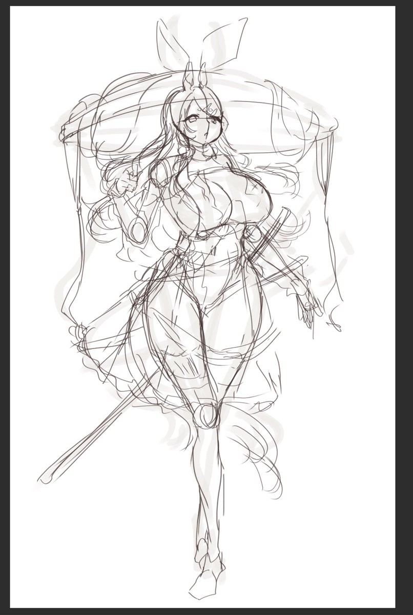 つなぐのご依頼絵wip
おうまさんにします 