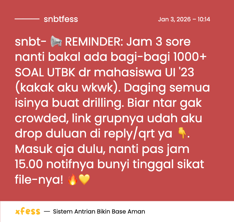SNBTFESS || SNBP - UTBK tweet media