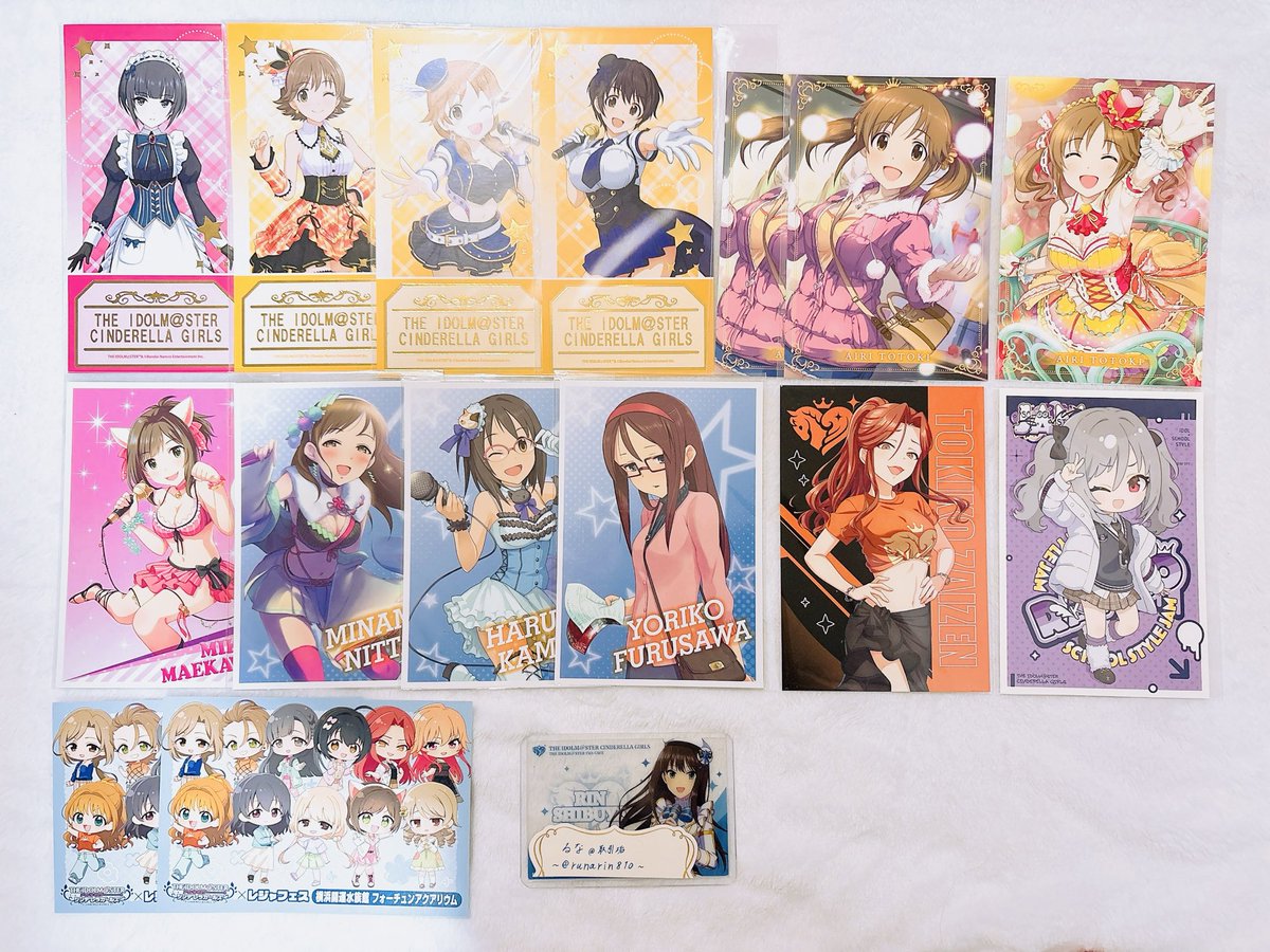 runarin810's tweet photo. ①【交換 譲渡】
アイドルマスターシンデレラガールズ
アイマス デレマス ミリオン SideM シャニマス バースデーストア ジャージメイド 合同

譲→画像1~4枚目
缶バッジ コースター ホロピク ピクコレ
ブロマイド ポストカード チケット風カード

求→同異種渋谷凛 二宮飛鳥 固定ポスト
or定価(＋送料) https://t.co/K88J7IsgO4