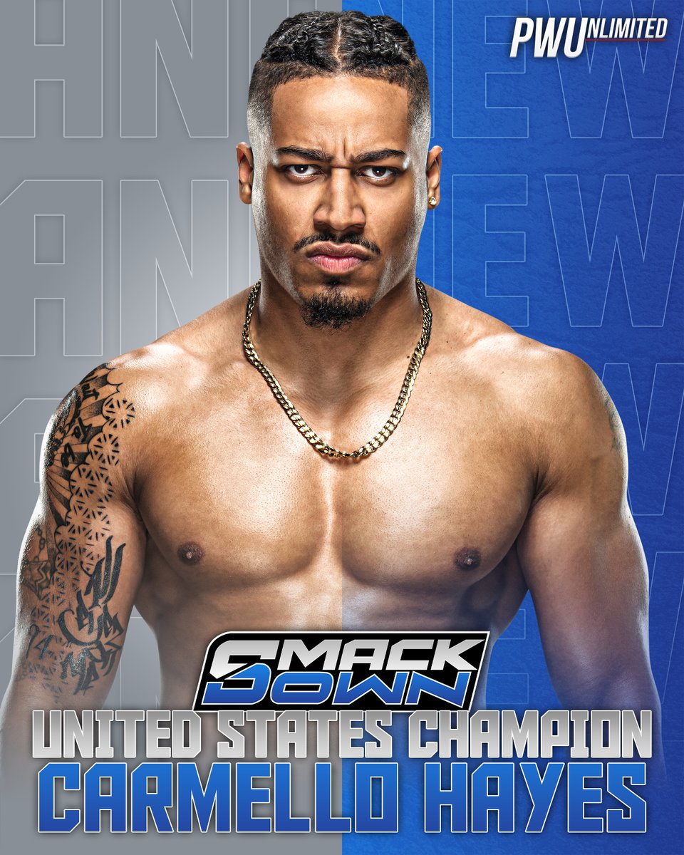 On #Smackdown tonight, we saw a great match between Carmello Hayes \u0026 Johnny  Gargano. In the end, it was Hayes picking up the win to leave Buffalo  #ANDSTILL the United States Champion., image size:960x1200