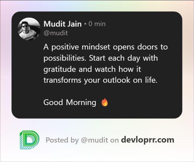 Mudit (devloprr.com) tweet media