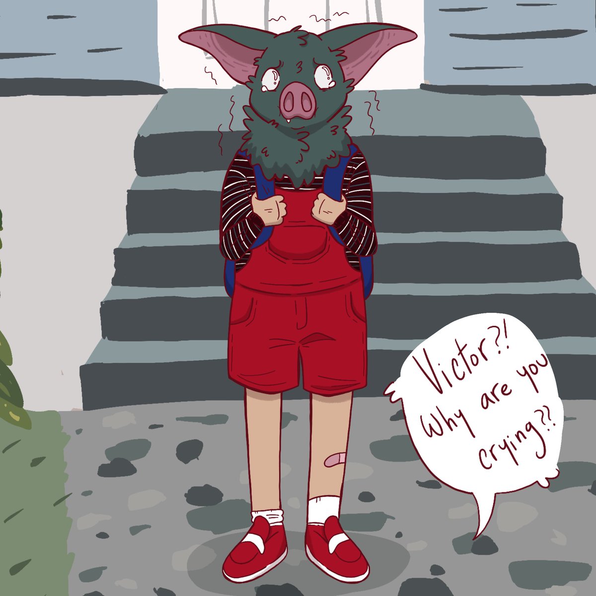 froglillies's tweet image. sonar’s first day of kindergarten #dispatch #dispatchfanart #SonarDispatch