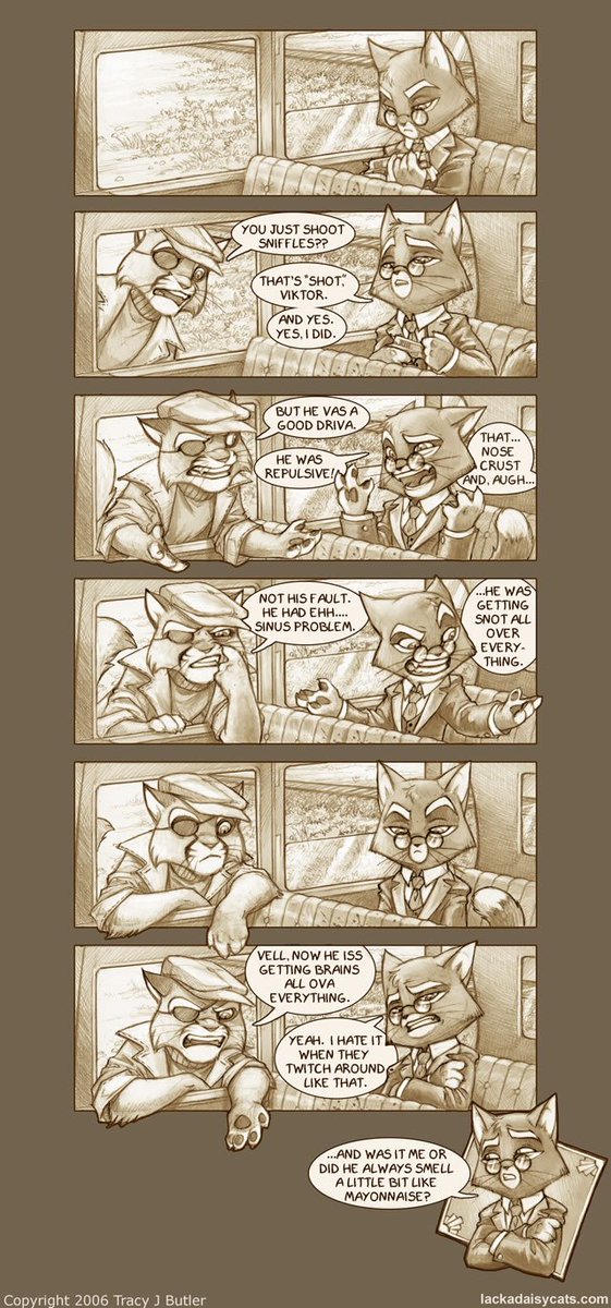 DailyTBLD's tweet image. Daily #Lackadaisy! 

Sordid sniffles