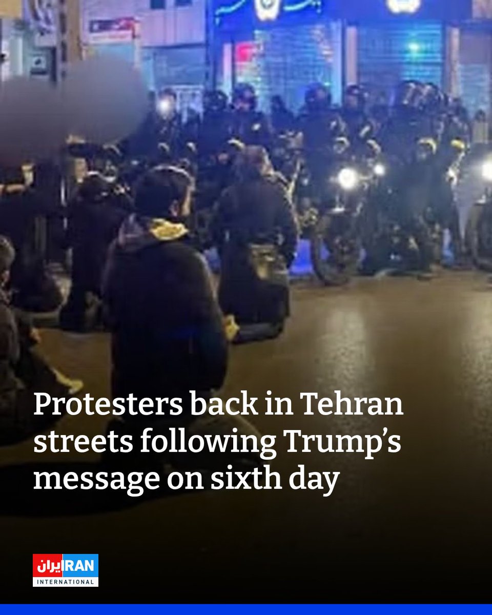 Tehran snapped back into protest mode following two nights of relative quiet, shortly after Donald Trump warned the United States was “locked and loaded” to intervene if Iran kills peaceful demonstrators.
iranintl.com/en/202601035239