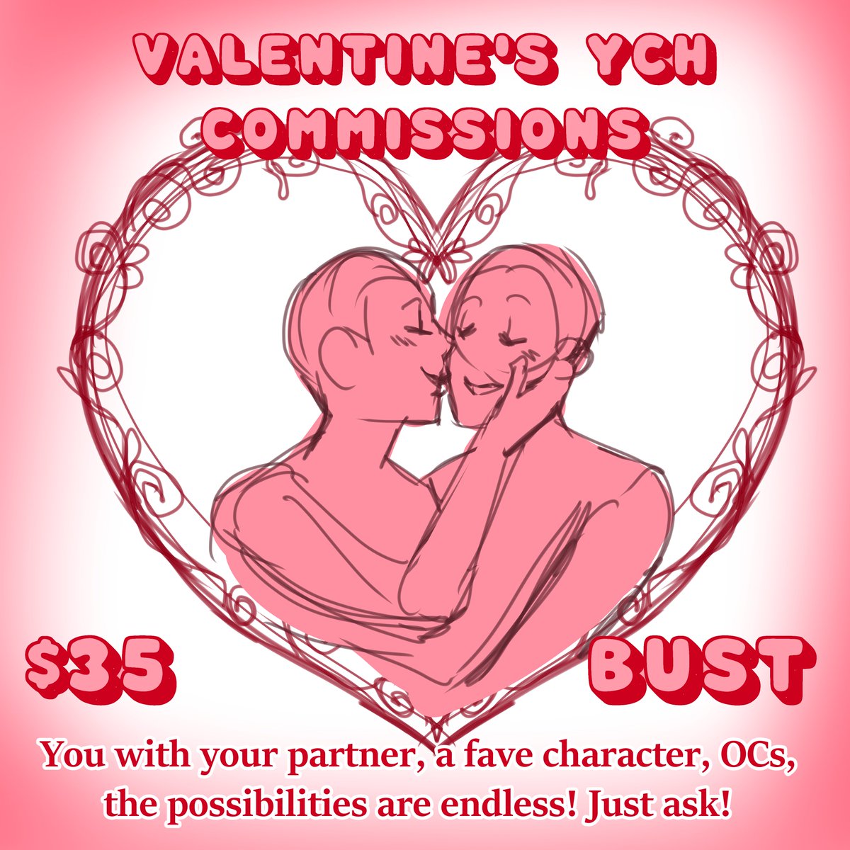 TheRileyOMalley's tweet photo. 💕New Year, New Love💕

Valentine Commission option coming out early so get in while you can!

#Valentinesday #commissions #commissionoffer 

FORM: https://t.co/0TwXZQ1oaS https://t.co/Ltq3aV9T2p