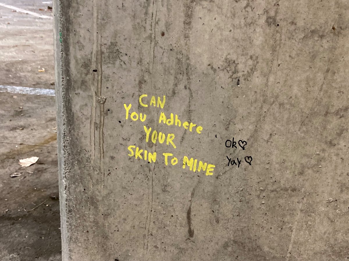 ivymede's tweet image. found in a parking garage