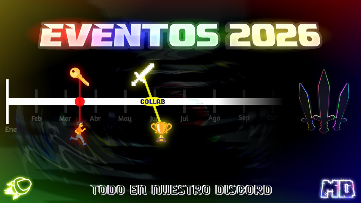 ElMultidesafio's tweet image. 🗓️ Calendario de eventos CONFIRMADOS de El Multidesafío 2026! ¿Puedes adivinarlos según los 2 emojis que dejamos como pista en cada evento?

(Solo son los eventos confirmados; podríamos hacer más)

💬 Todos se harán en nuestro Discord: discord.gg/rWzfsGZ6gE

#ElMultidesafio
