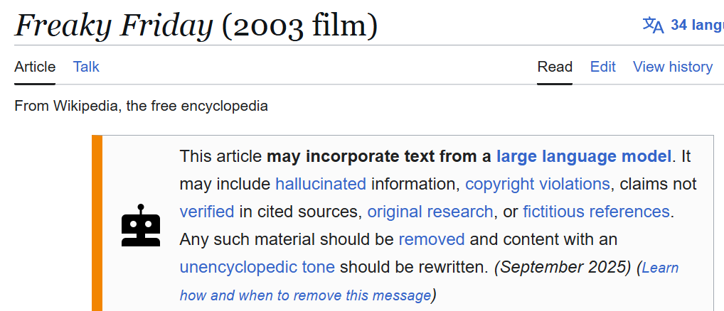 why the hell does WIKIPEDIA have ai generated articles?? i haven't seen anyone talking about this at all. this should not be acceptable