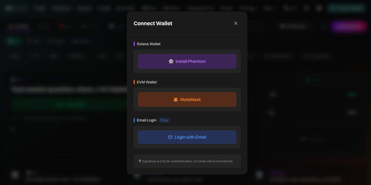 1024EX's tweet image. 🔮 Start predicting in seconds
Log in with Phantom / MetaMask — or simply Email (via Privy)
→ Pick an event 
→ Place your prediction 
→ Confirm

Try it: 1024chain.com/prediction

#1024Testnet #PredictionMarket #1024EX