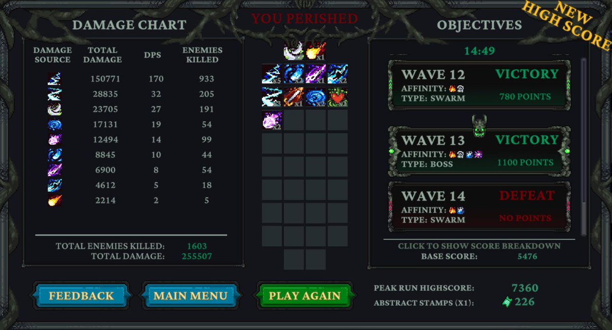 I finally beat wave 13 on <a href="/TollanUniverse/">Tollan Universe</a> , its pretty hard... but i died so quickly on wave 14 🤣