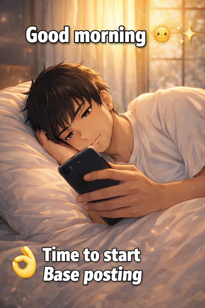 Good morning 🌤️💙
Eyes half open, Base posting already on