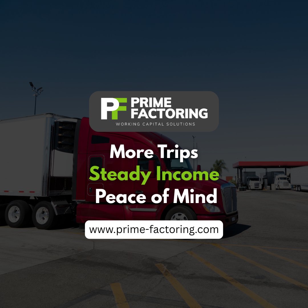 PrimeFactoring's tweet photo. Fast Funding. Clear Fees. Real Support.
Prime Factoring Keeps Drivers Moving.
.
.
.
#PrimeFactoringBenefits #TruckerSupport #DriveConfident #PaidFast #TruckersLife #FastCash #OwnerOperator #OnTheRoad 🚛 https://t.co/xX6l4k3i15