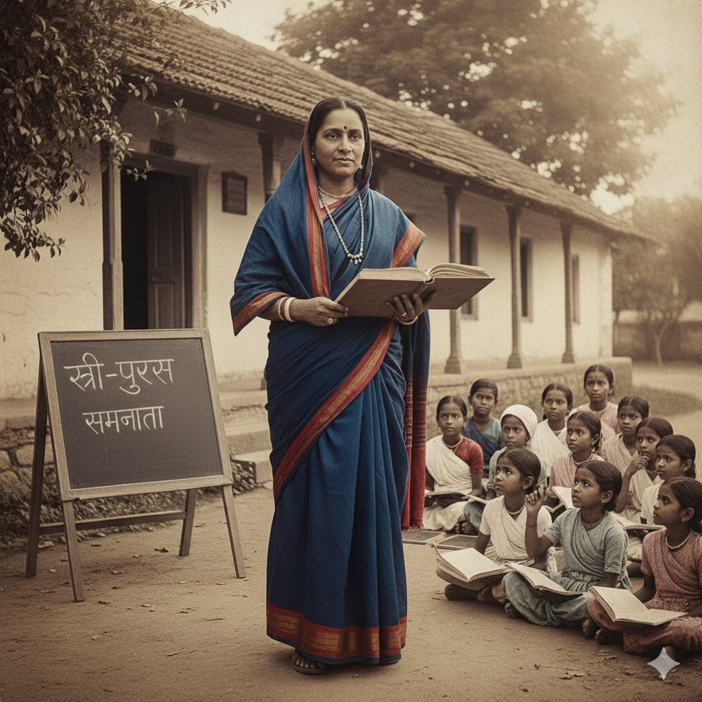 naitikk73's tweet photo. "India’s first female teacher, who proved education is the greatest weapon for liberation. On her Jayanti, we bow to the 'Mother of Indian Feminism,' Savitribai Phule. Her legacy of equality remains a beacon of hope for us all. 🙏🏽📚✨" https://t.co/uAhqNTiUdn