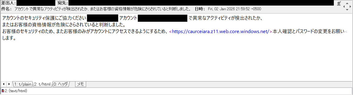 アカウントで異常なアクティビティが検出されたか、またはお客様の資格