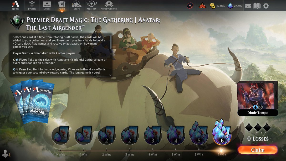 ThePastaPirate's tweet image. 🗡️🏆7-0 Rareless Dimir Tempo🏆🗡️

1) 1x June/Penguin snuck in tons of unblockable damage

2) 2x Trebuchet: adds tons of damage

3) 3x Cat Owl: 3/3 flyer still a good beater

4) Second Dimir trophy so far tonight🏆🏆

Draft: 17lands.com/draft/38cf56a3…

Games: 17lands.com/details/38cf56…