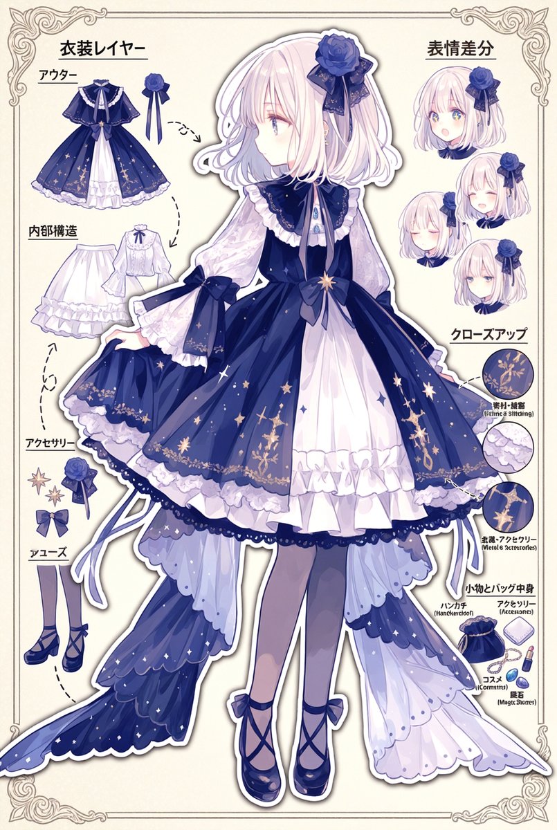 おめかし図鑑　星空のドレス